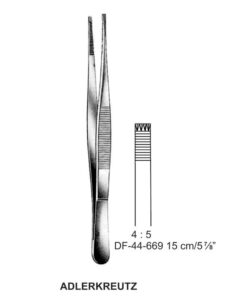 Adlerkreutz Tissue Forceps, Str, 4:5 Teeth, 15Cm  (SS-44-669)