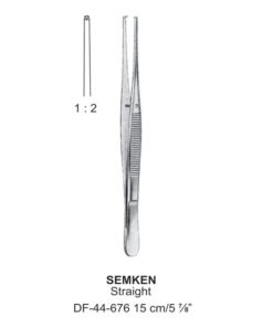 Semken Tissue Forceps, Str, 1:2 Teeth, 15Cm  (SS-44-676)