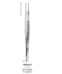 Gerald Tissue Forceps, Str, 1:2 Teeth, 17Cm (SS-45-685)