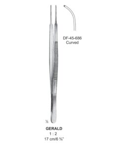 Gerald Tissue Forceps, Cvd, 1:2 Teeth, 17Cm (SS-45-686)