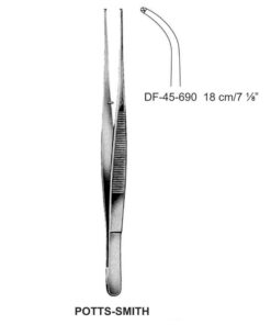 Potts-Smith Tissue Forceps, Cvd, 1:2 Teeth, 18Cm  (SS-45-690)