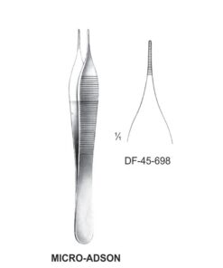 Micro-Adson Dressing Forceps, Str, Serrated, 12Cm (SS-45-698)