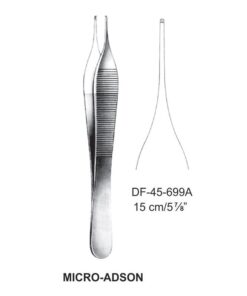 Micro-Adson Tissue Forceps, Str, 1:2 Teeth, 15Cm (SS-45-699A)