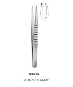 Treves Tissue Forceps, Str, 1:2 Teeth, 13Cm  (SS-46-701)