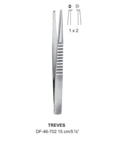 Treves Tissue Forceps, Str, 1:2 Teeth, 15Cm  (SS-46-702)