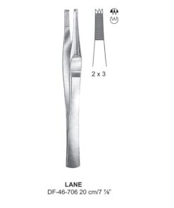 Lane Tissue Forceps, Str, 2:3 Teeth, 20Cm  (SS-46-706)