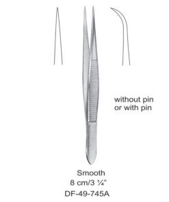 Fine Pattern Forceps, Cvd, Smooth, 8Cm (SS-49-745A)