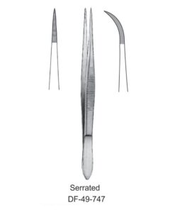 Fine Pattern Forceps, Cvd, Serrated, 9Cm (SS-49-747)