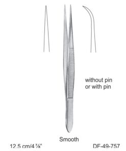 Fine Pattern Forceps, Cvd, Smooth, 12.5Cm (SS-49-757)