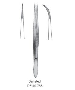 Fine Pattern Forceps, Str, Serrated, 12.5Cm (SS-49-758)