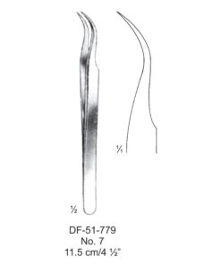 Jewelers Micro Forceps, No.7, Angled, 11Cm (SS-51-779)