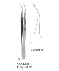 Micro Forceps, 0.2Mm Tip, Angled, 11.5Cm (SS-51-782)