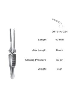 Diethrich  Bulldog Clamps, Angled, 40Mm (SS-51A-024)