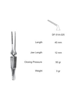 Diethrich  Bulldog Clamps, Angled, 45Mm (SS-51A-025)
