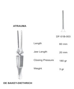 Debakey Bulldog Atrauma Bulldog Clamp, Str, 60Mm (SS-51B-003)