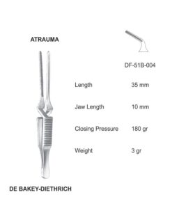 Debakey Bulldog Atrauma Bulldog Clamp, Cvd, 35Mm (SS-51B-004)