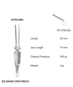 Debakey Bulldog Atrauma Bulldog Clamp, Cvd, 45Mm (SS-51B-005)
