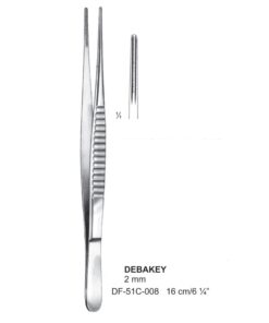 Debakey Atrauma Forceps, Str, 16Cm, 2Mm (SS-51C-008)