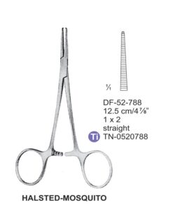 Halsted-Mosquito Artery Forceps, Str, 1X2 Teeth, 12.5Cm (SS-52-788)