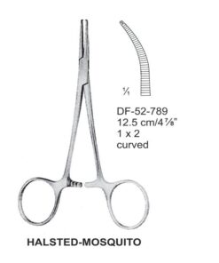 Halsted-Mosquito Artery Forceps, Cvd, 1X2 Teeth, 12.5Cm (SS-52-789)