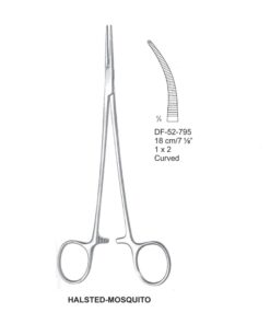 Halsted-Mosquito Artery Forceps, Cvd, 1X2 Teeth, 18Cm (SS-52-795)