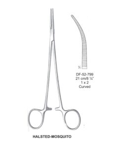 Halsted-Mosquito Artery Forceps, Cvd, 1X2 Teeth, 21Cm (SS-52-799)