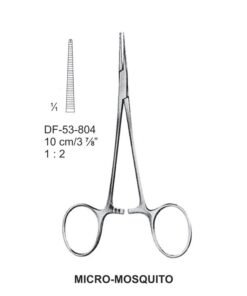 Micro-Mosquito Artery Forceps, Str, 1X2 Teeth, 10Cm (SS-53-804)