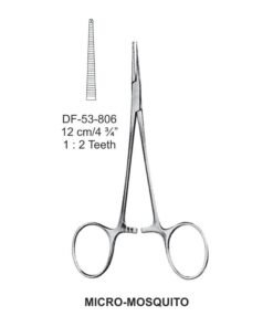 Micro-Mosquito Artery Forceps, Str, 1X2 Teeth, 12Cm (SS-53-806)