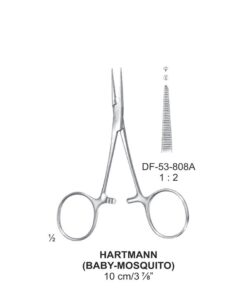 Hartmann (Baby-Mosquito) Artery Forceps, Str, 1X2 Teeth, 10Cm (SS-53-808A)