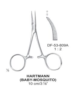 Hartmann (Baby-Mosquito) Artery Forceps, Cvd, 1X2 Teeth, 10Cm (SS-53-809A)