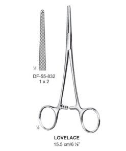 Lovelace Artery Forceps, Str, 1X2 Teeth, Cross Serrations, 15.5Cm (SS-55-832)