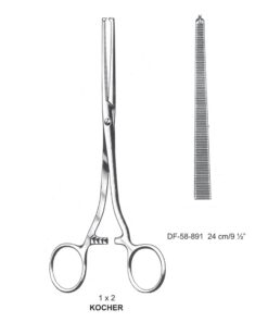 Kocher Artery Forceps, Str, 1X2 Teeth, 24Cm (SS-58-891)