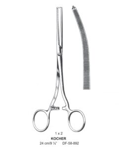 Kocher Artery Forceps, Cvd, 1X2 Teeth, 24Cm (SS-58-892)