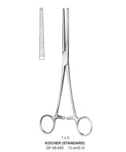 Kocher (Standard) Artery Forceps, Str, 1X2 Teeth, 13Cm (SS-58-895)