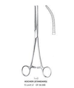 Kocher (Standard) Artery Forceps, Cvd, 1X2 Teeth, 13Cm (SS-58-896)