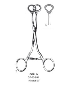 Collin Tongue Holding Forceps, 16Cm (SS-63-951)