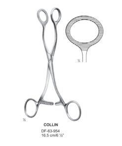 Collin Tongue Holding Forceps, Oval Jaws,16.5Cm (SS-63-954)