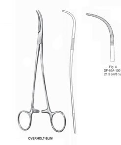 Overholt-Slim Artery Forceps, S-Shaped, Fig-4, 21.5Cm (SS-69A-1001)