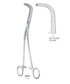 Gray Gall Duct Clamps, Fig.2, 1X2 Teeth, 23Cm (SS-73-1029)