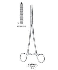 Phaneuf Artery Forceps, Str, 1X2 Teeth, 21.5Cm (SS-74-1038)