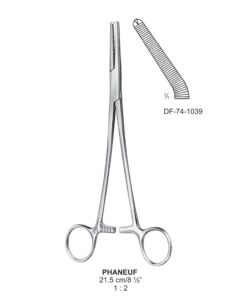 Phaneuf Artery Forceps, Angled, 1X2 Teeth, 21.5Cm (SS-74-1039)
