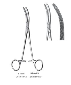 Heaney Hysterctomy Forceps, Cvd,  1-Tooth, 21Cm (SS-75-1042)