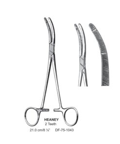 Heaney Hysterctomy Forceps, Cvd,  2-Teeth, 21Cm (SS-75-1043)