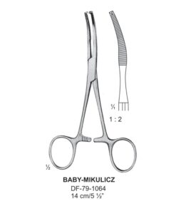 Baby-Mikulicz Peritoneal Clamp Forceps, 1X2 Teeth, 14Cm  (SS-79-1064)