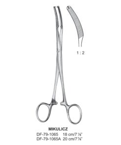 Mikulicz Peritoneal Clamp Forceps, 1X2 Teeth, 18Cm  (SS-79-1065)
