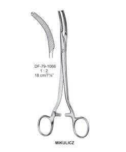 Mikulicz Peritoneal Clamp Forceps, Cvd, 1X2 Teeth, 18Cm  (SS-79-1066)