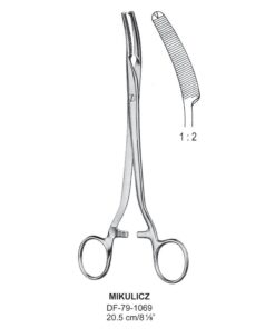 Mikulicz Peritoneal Clamp Forceps, 1X2 Teeth, 20.5Cm  (SS-79-1069)