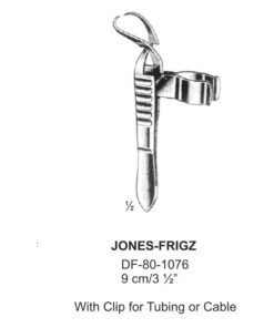 Jones Towel Forceps, With Clip For Tubing Or Cable, 9Cm