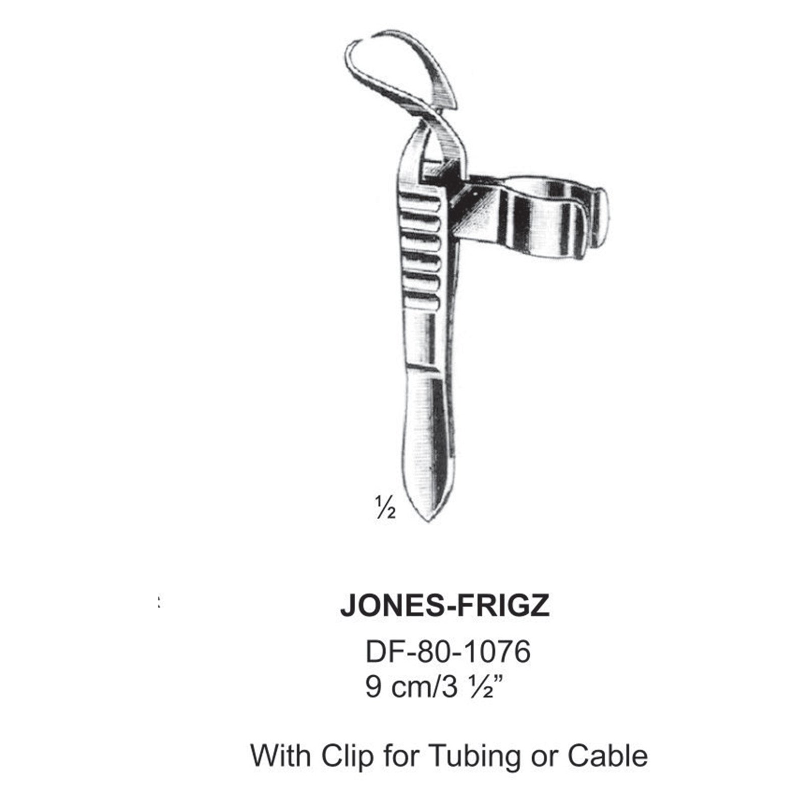 Jones Towel Forceps, With Clip For Tubing Or Cable, 9Cm Jones Towel Forceps, With Clip For Tubing Or Cable, 9Cm