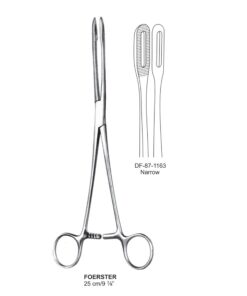 Foerster Sponge Forceps, Cvd, Narrow Serrated, 25Cm (SS-87-1163)